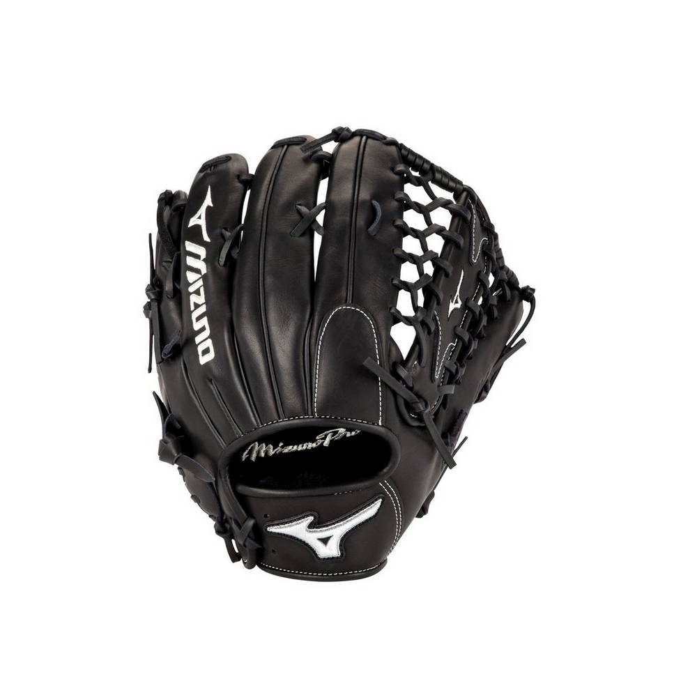 Guantes De Beisbol Mizuno Pro Brett Gardner 12.75" Hombre Negras/Plateadas Outlet BHTU-07982